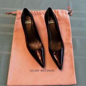 Stewart Weitzman EUC Women’s Size 5 Patent Leather Tortoise Shell Kitten Heel
